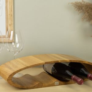 ELLIPSE – Handgefertigtes Weinregal aus Naturholz: Das perfekte Geschenk für stilvolle Weinliebhaber