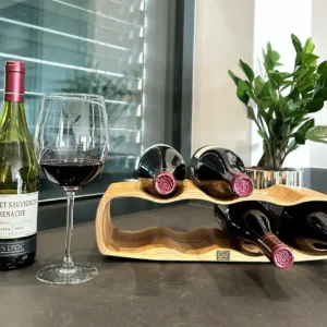 Weinständer aus Massivholz Flaschen Aufbewahrung für 7 Flaschen