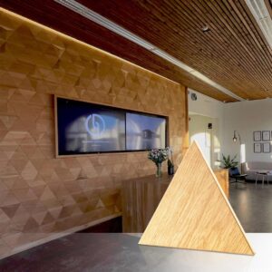 TRIANGLE – 2D-Holzpaneele: Zeitloses Design in Dreiecksform für vielseitige Anwendungen