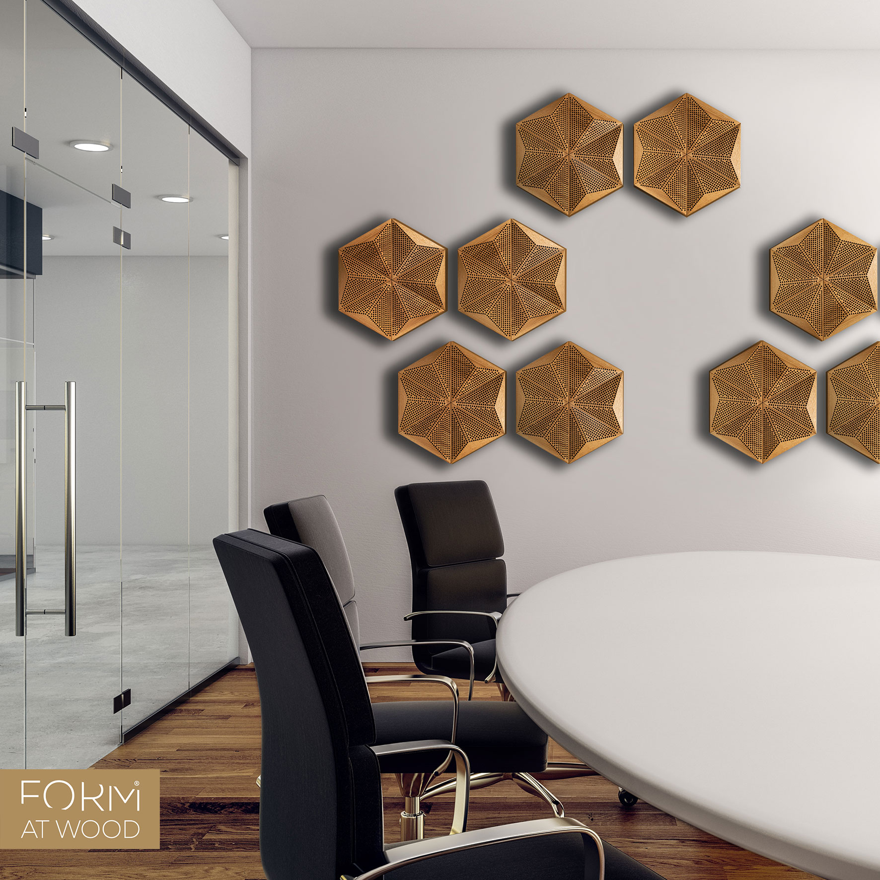 Akustikpaneele Holz im Konferenzraum